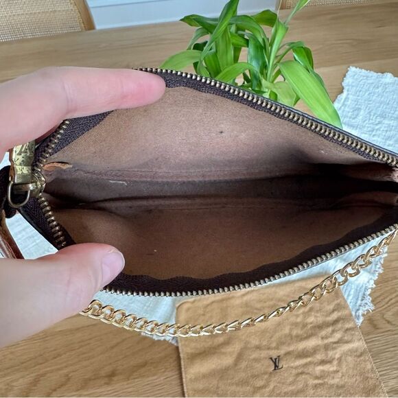 ✅AUTHENTIC✅LOUIS VUITTON POCHETTE ACCESSORIES CROSSBODY BAG - Picture 12 of 13